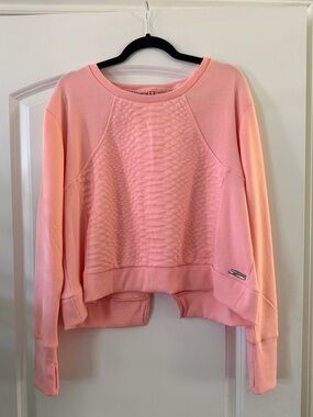 Nine West Pink Quilted Sweatshirt